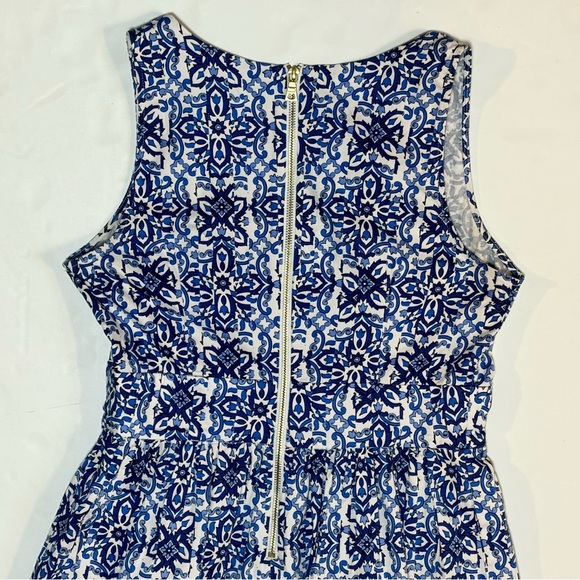 Milly for Design Nation Blue & White Sleeveless Dress 10 - Picture 9 of 12